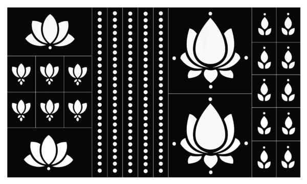 Henna Stencil Lotus